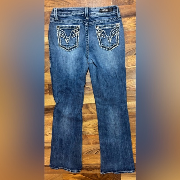 Vigoss Heritage Fit Bootcut Jeans Women’s Size 8x32 Dark Wash - Picture 2 of 7